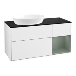 V&B Waschtischunterschrank Finion 120cm, Pl b m, Rg Ol m Lac, glo wh. Lac