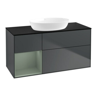 V&B Waschtischunterschrank Finion 120cm, Pl b m, Rg Ol m Lac, md bl. m Lac