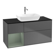 V&B Waschtischunterschrank Finion 120cm, Pl b m, Rg Oli. m Lac, Anthrac. m