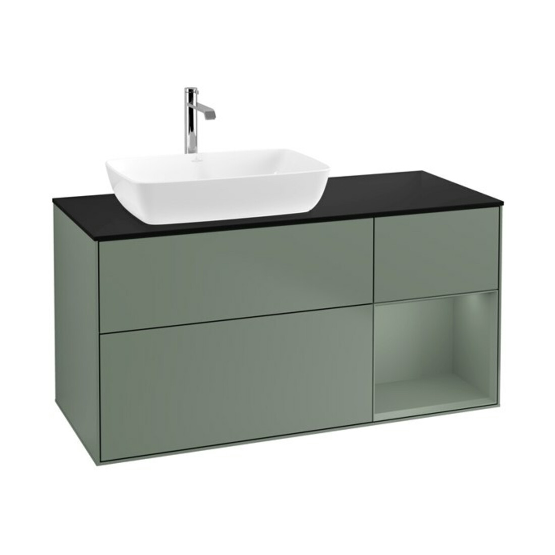 V&B Waschtischunterschrank Finion 120cm, Pl b m, Rg Oli. m Lac, Oli. m Lac