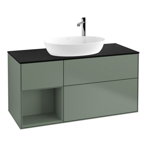 V&B Waschtischunterschrank Finion 120cm, Pl b m, Rg Oli. m Lac, Oli. m Lac