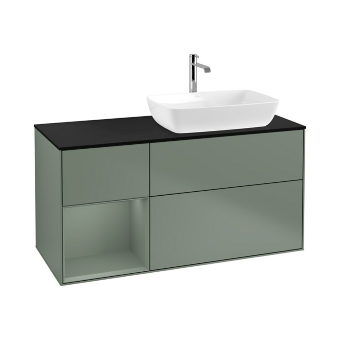 V&B Waschtischunterschrank Finion 120cm, Pl b m, Rg Oli. m Lac, Oli. m Lac