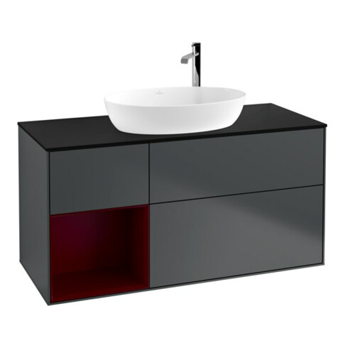 V&B Waschtischunterschrank Finion 120cm, Pl b m, Rg Peo m La, md bl. m Lac
