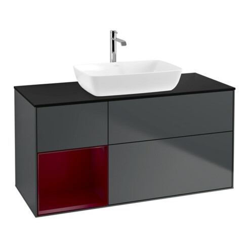 V&B Waschtischunterschrank Finion 120cm, Pl b m, Rg Peo m La, md bl. m Lac