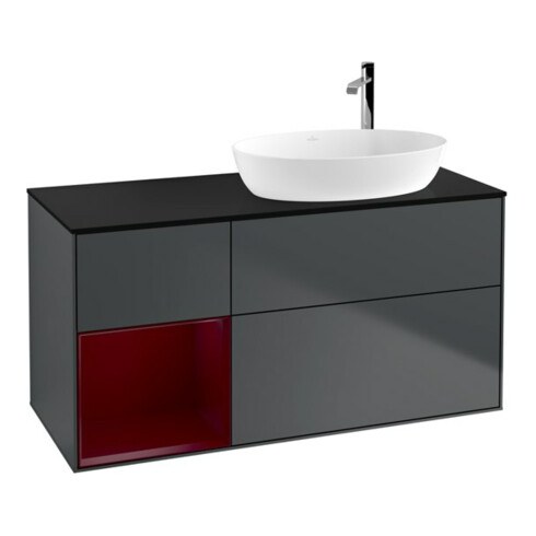 V&B Waschtischunterschrank Finion 120cm, Pl b m, Rg Peo m La, md bl. m Lac