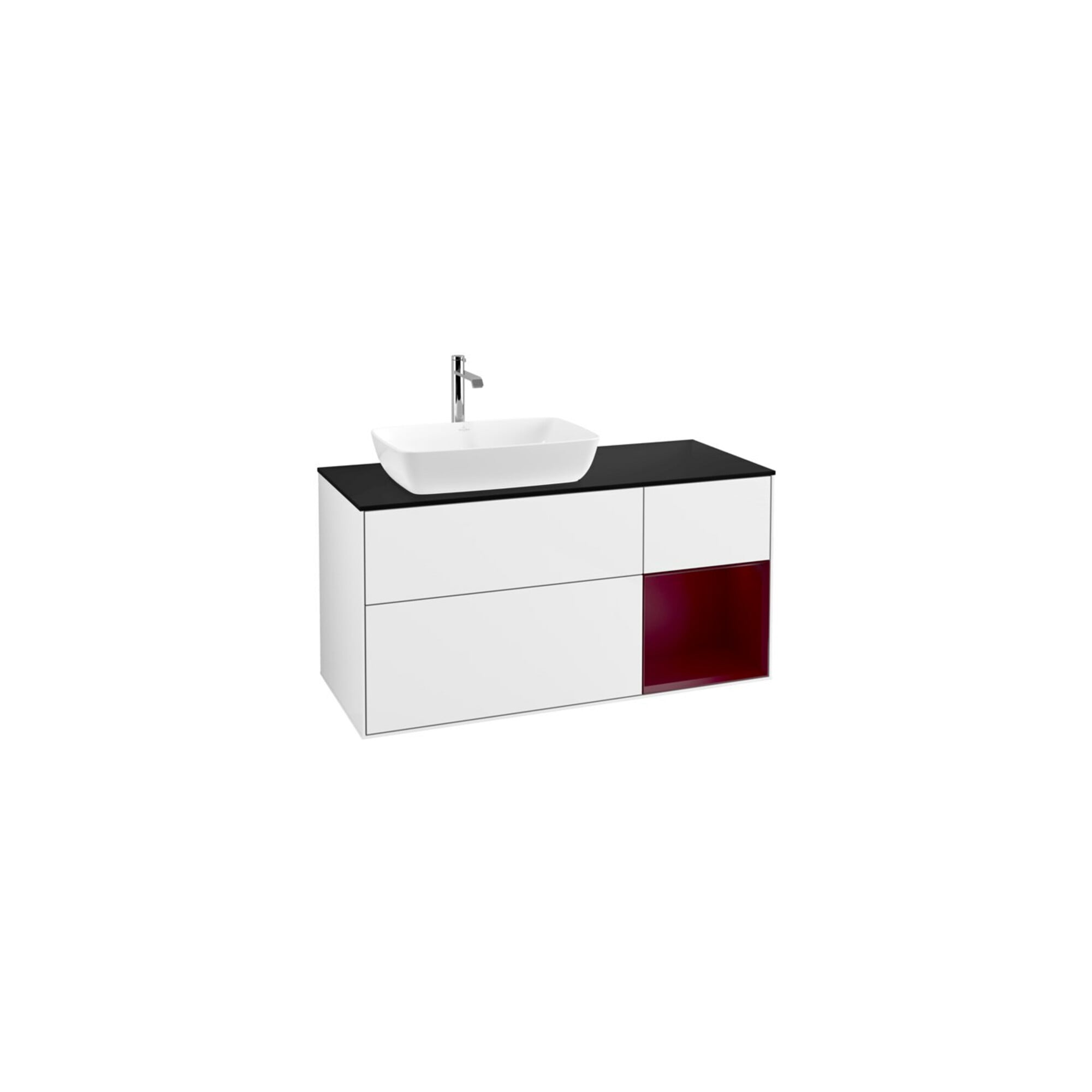 V&B Waschtischunterschrank Finion 120cm, Pl b m, Rg Peo m Lac, glo wh. Lac ; Villeroy & Boch