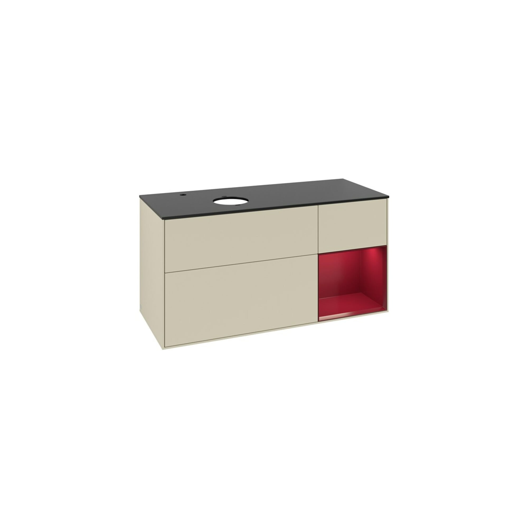 V&B Waschtischunterschrank Finion 120cm, Pl b m, Rg Peo m Lac, si Gr m Lac ; Villeroy & Boch