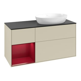 V&B Waschtischunterschrank Finion 120cm, Pl b m, Rg Peo m Lac, si Gr m Lac