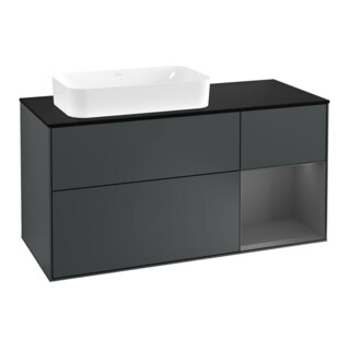 V&B Waschtischunterschrank Finion 120cm, Pl b m, Rg r A m, md bl. m Lac