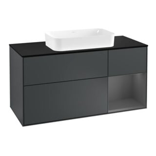 V&B Waschtischunterschrank Finion 120cm, Pl b m, Rg r A m, md bl. m Lac