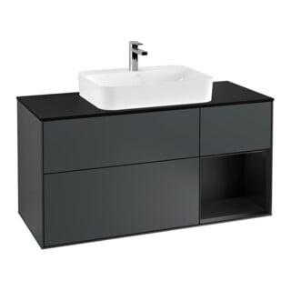 V&B Waschtischunterschrank Finion 120cm, Pl b m, Rg r b m La, md bl. m Lac