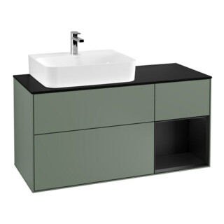 V&B Waschtischunterschrank Finion 120cm, Pl b m, Rg r b m Lac, Oli. m Lac