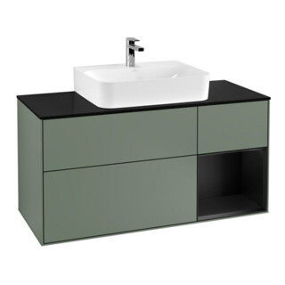 V&B Waschtischunterschrank Finion 120cm, Pl b m, Rg r b m Lac, Oli. m Lac