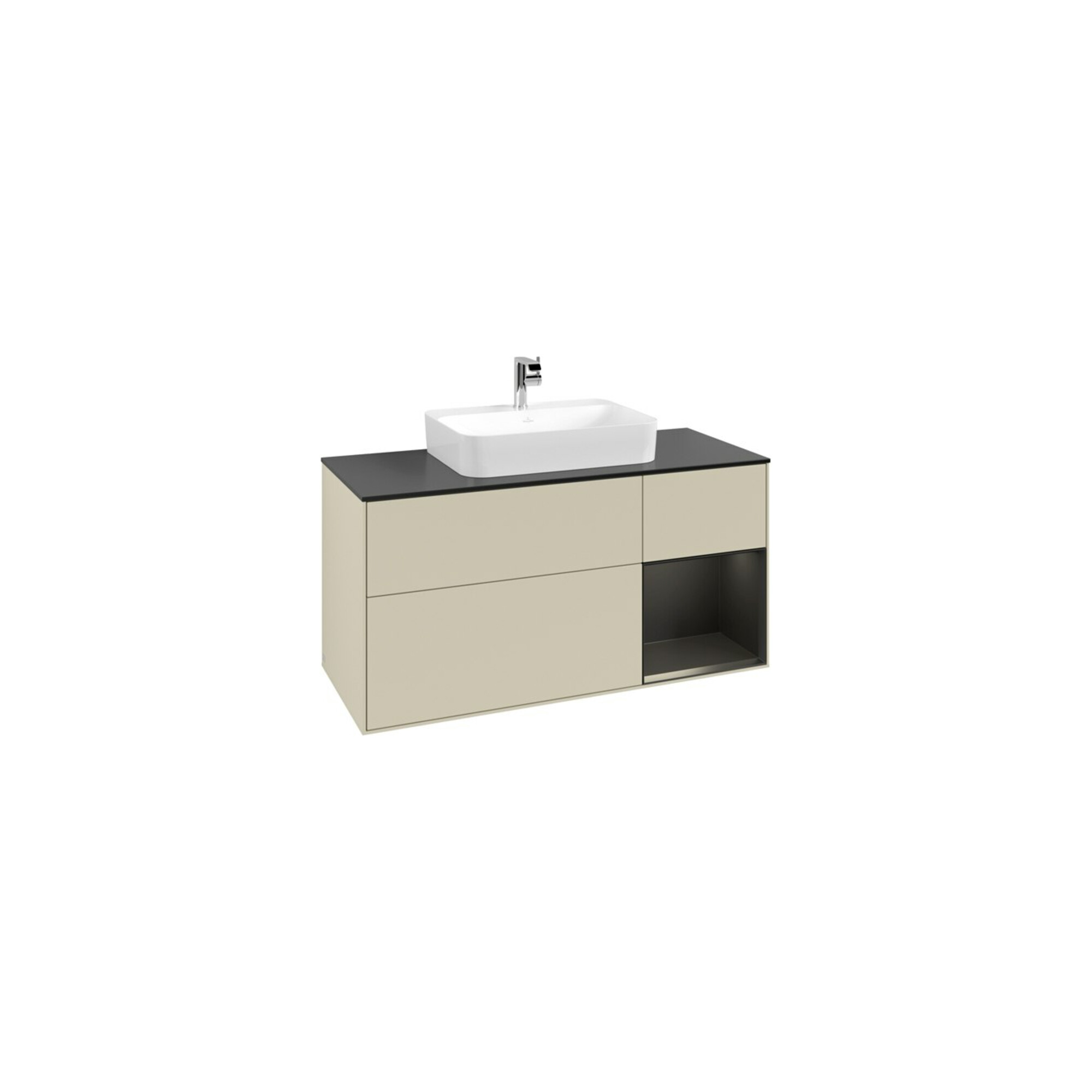 V&B Waschtischunterschrank Finion 120cm, Pl b m, Rg r b m Lac, si Gr m Lac ; Villeroy & Boch