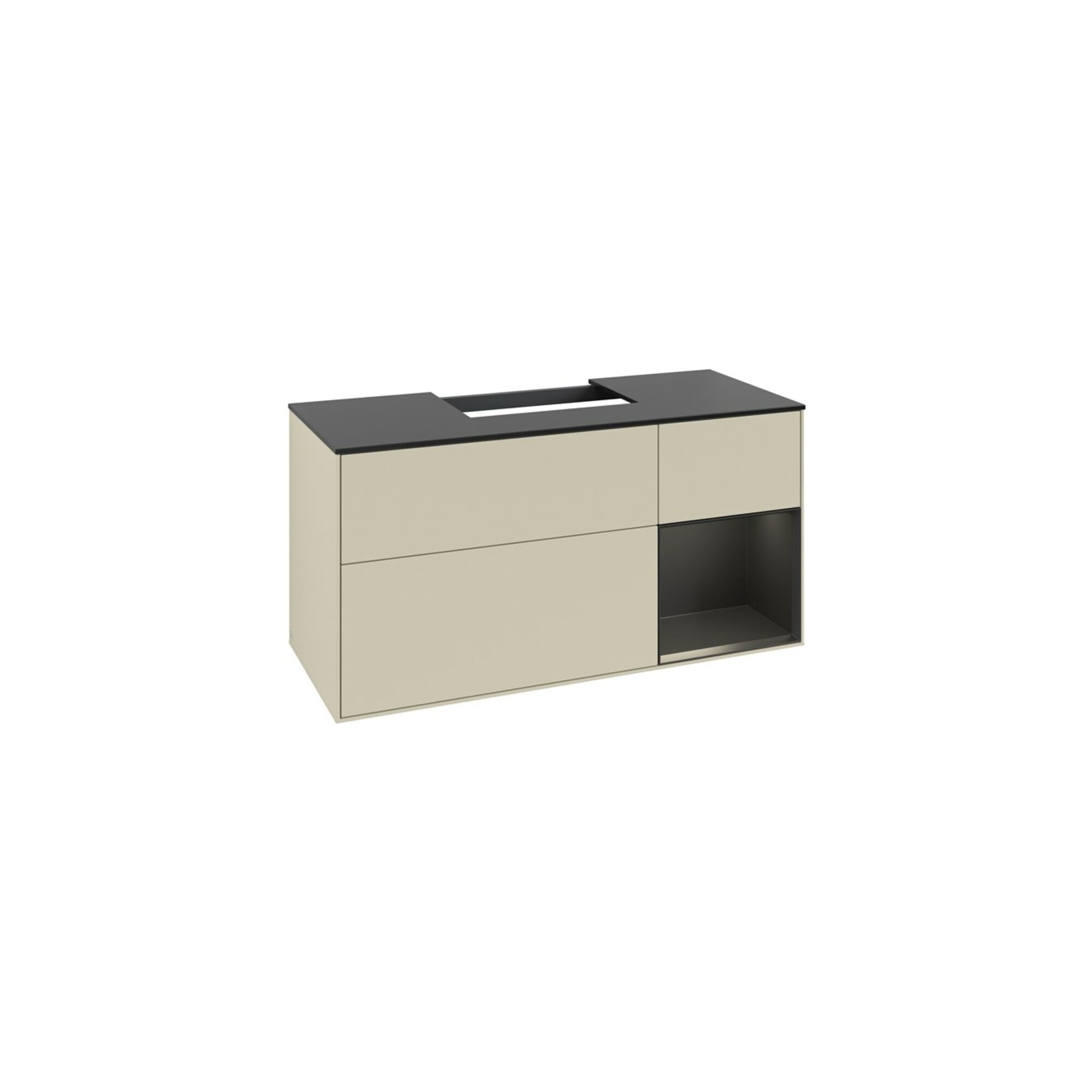 V&B Waschtischunterschrank Finion 120cm, Pl b m, Rg r b m Lac, si Gr m Lac ; Villeroy & Boch