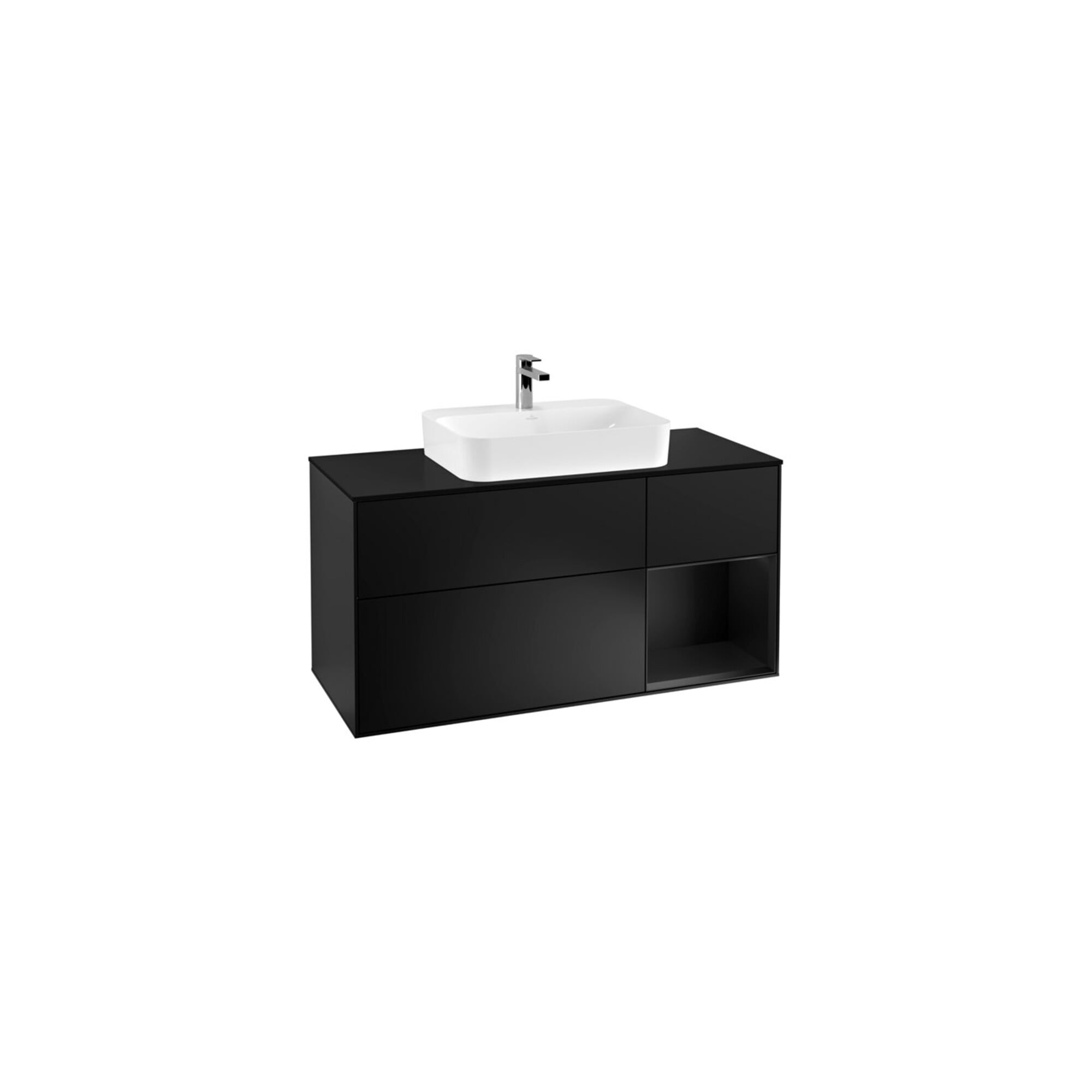 V&B Waschtischunterschrank Finion 120cm, Pl b m, Rg r bla m Lac, bla m Lac ; Villeroy & Boch