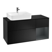 V&B Waschtischunterschrank Finion 120cm, Pl b m, Rg r md b m La, bla m Lac