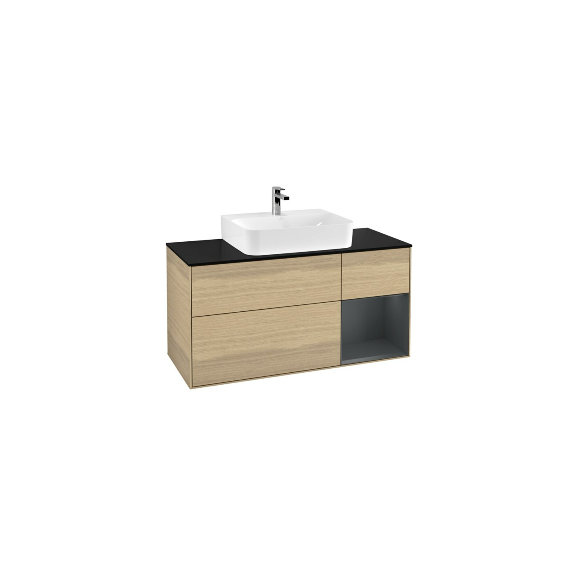 V&B Waschtischunterschrank Finion 120cm, Pl b m, Rg r md bl. m Lac, Oa ven ; Villeroy & Boch