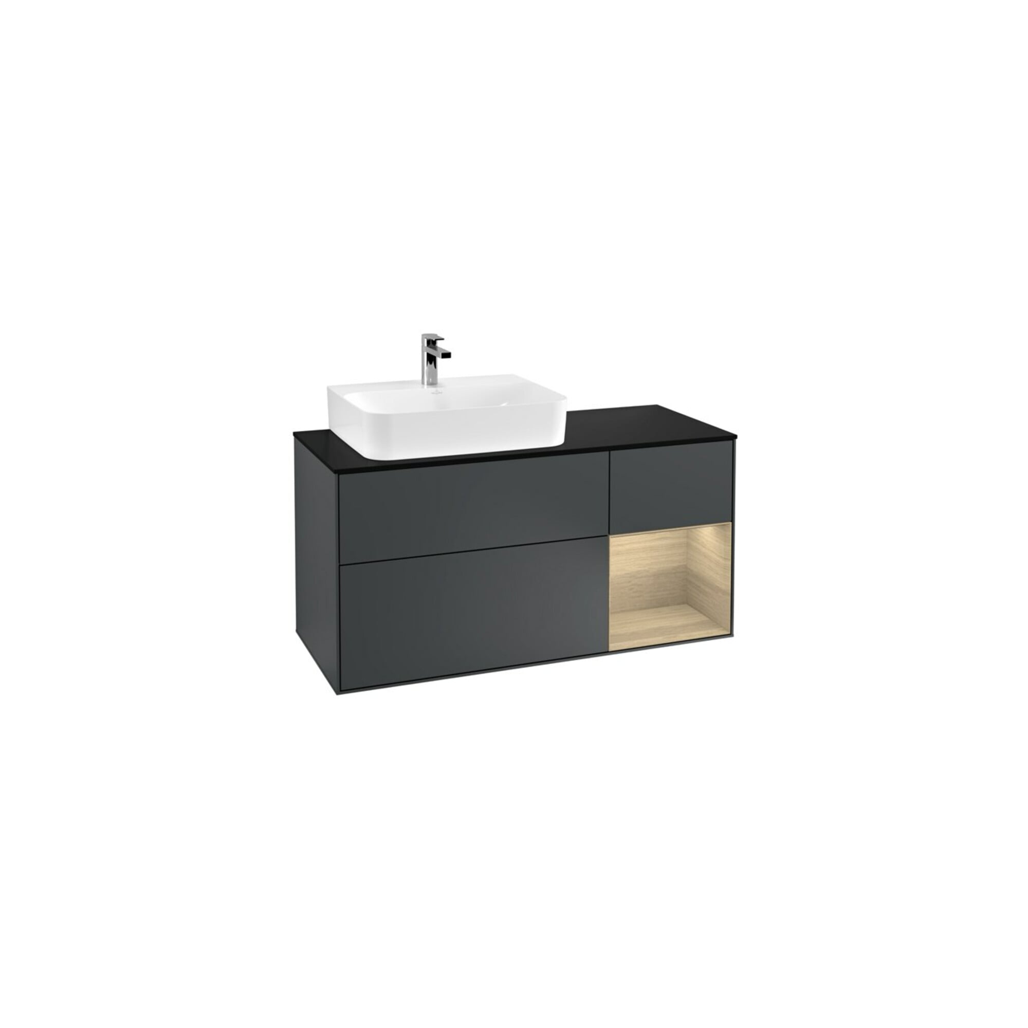 V&B Waschtischunterschrank Finion 120cm, Pl b m, Rg r Oa ven, md bl. m Lac ; Villeroy & Boch