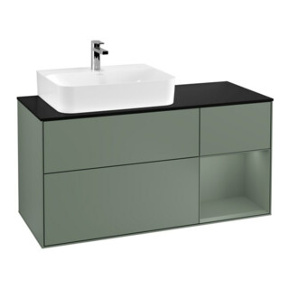 V&B Waschtischunterschrank Finion 120cm, Pl b m, Rg r Ol m Lac, Oli. m Lac