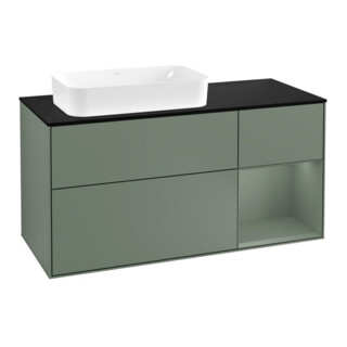 V&B Waschtischunterschrank Finion 120cm, Pl b m, Rg r Ol m Lac, Oli. m Lac
