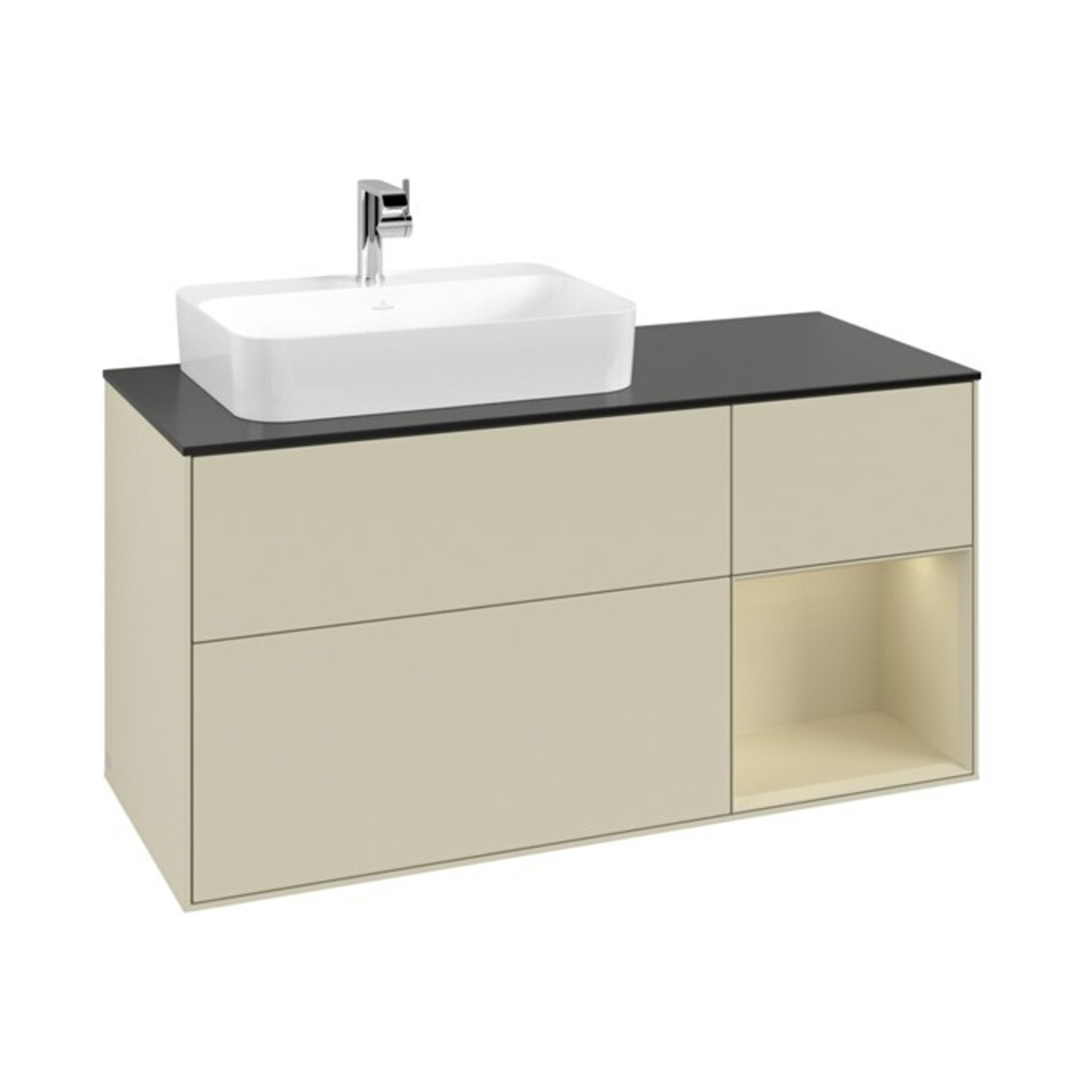 V&B Waschtischunterschrank Finion 120cm, Pl b m, Rg r si G m La, si G m La
