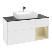 V&B Waschtischunterschrank Finion 120cm, Pl b m, Rg r si G m La, wh. m Lac