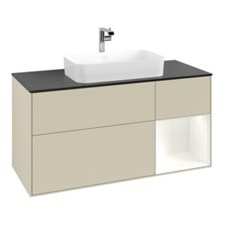 V&B Waschtischunterschrank Finion 120cm, Pl b m, Rg r w m Lac, si Gr m Lac