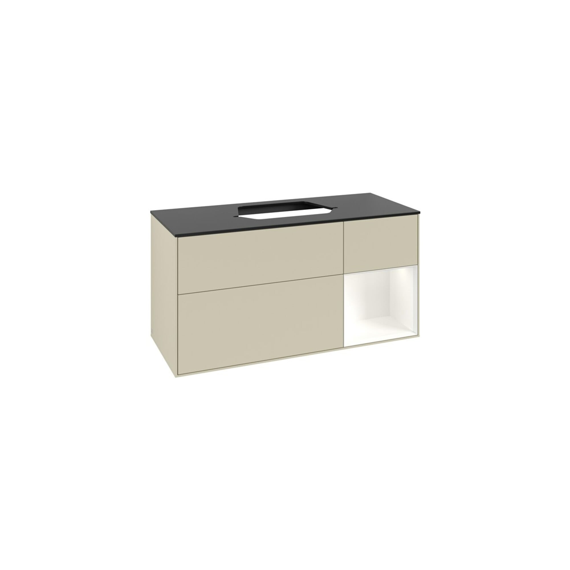 V&B Waschtischunterschrank Finion 120cm, Pl b m, Rg r w m Lac, si Gr m Lac ; Villeroy & Boch