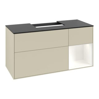 V&B Waschtischunterschrank Finion 120cm, Pl b m, Rg r w m Lac, si Gr m Lac