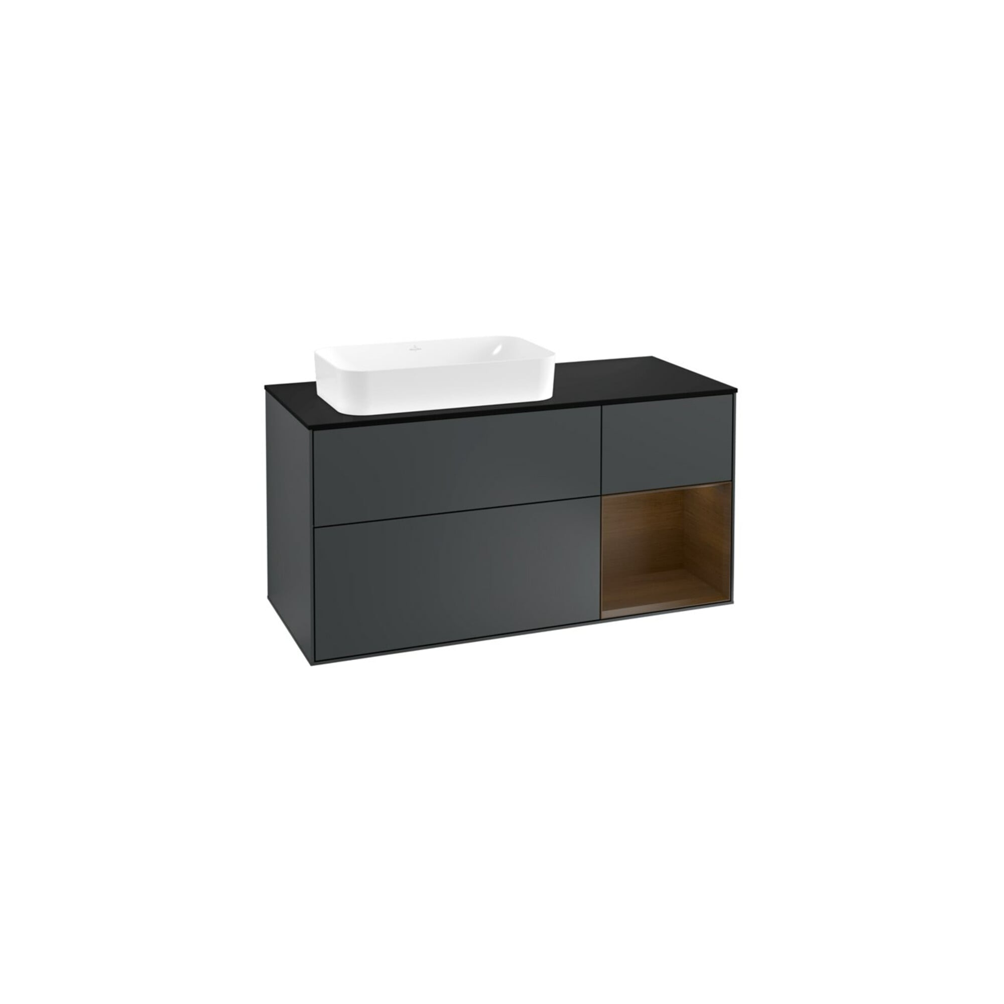 V&B Waschtischunterschrank Finion 120cm, Pl b m, Rg r wal ven, md b m Lac ; Villeroy & Boch