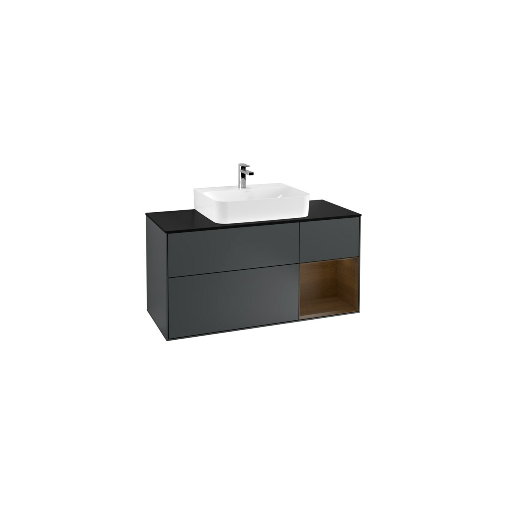 V&B Waschtischunterschrank Finion 120cm, Pl b m, Rg r wal ven, md b m Lac ; Villeroy & Boch