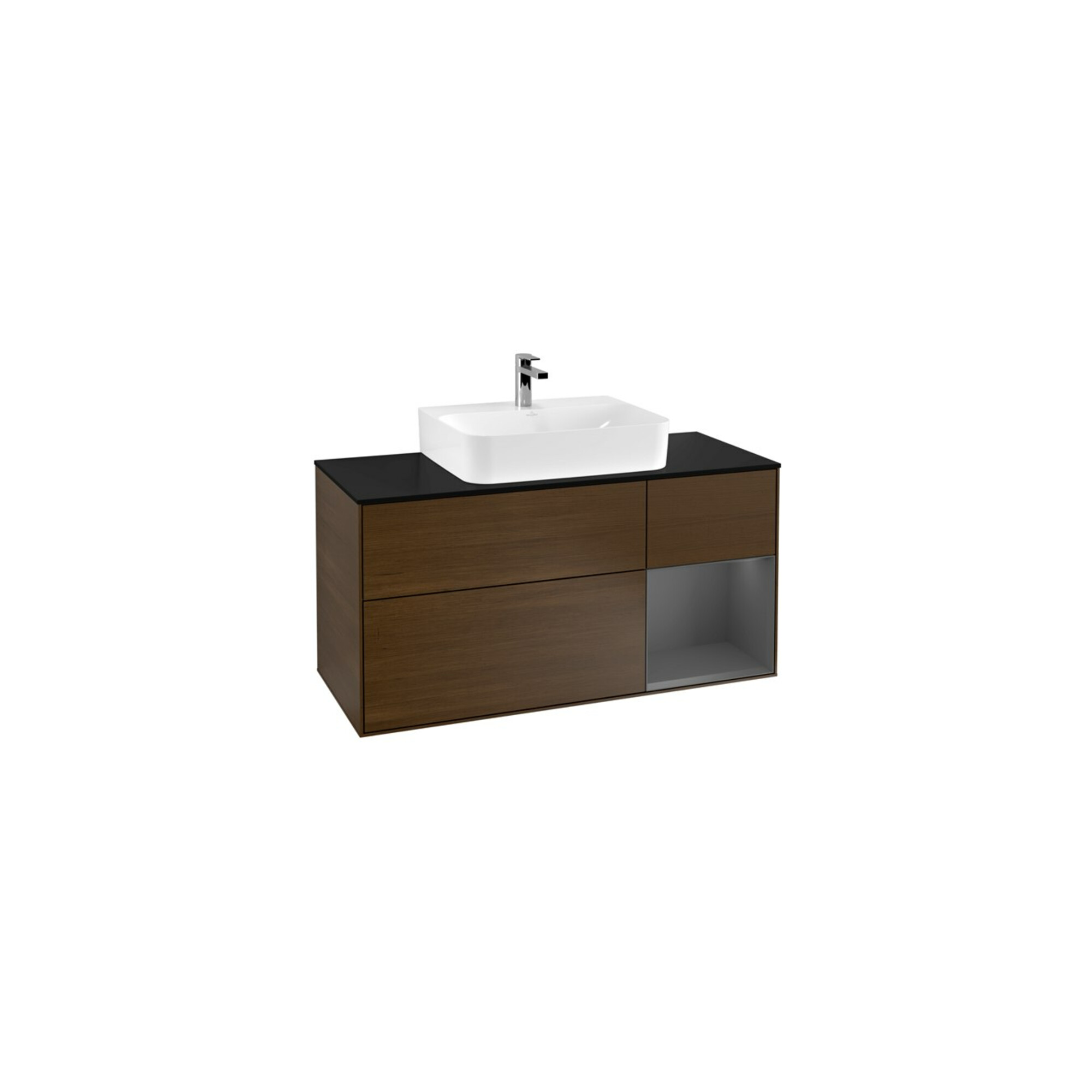 V&B Waschtischunterschrank Finion 120cm, Pl b m, Rg re Anthrac. m, wal ven ; Villeroy & Boch