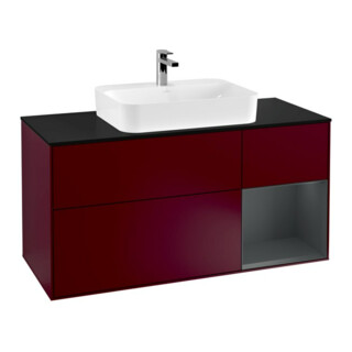 V&B Waschtischunterschrank Finion 120cm, Pl b m, Rg re md bl. m Lac, Peo m
