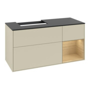 V&B Waschtischunterschrank Finion 120cm, Pl b m, Rg re Oa ven, si Gr m Lac