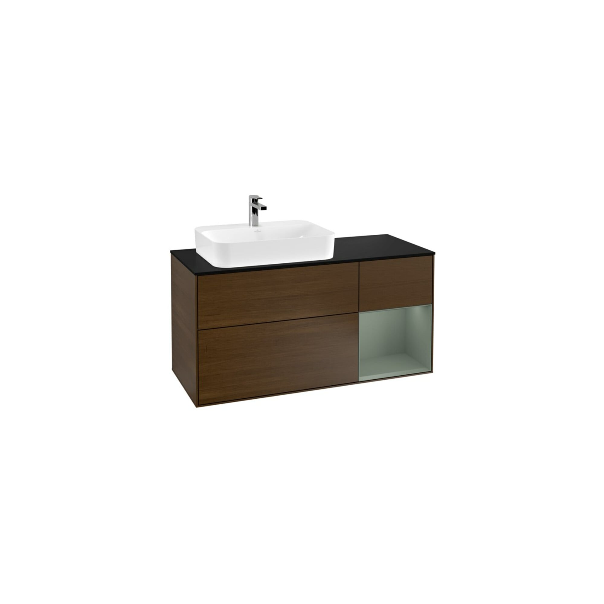 V&B Waschtischunterschrank Finion 120cm, Pl b m, Rg re Oli. m Lac, wal ven ; Villeroy & Boch