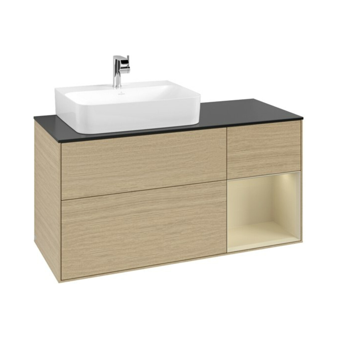 V&B Waschtischunterschrank Finion 120cm, Pl b m, Rg re si Gr m Lac, Oa ven
