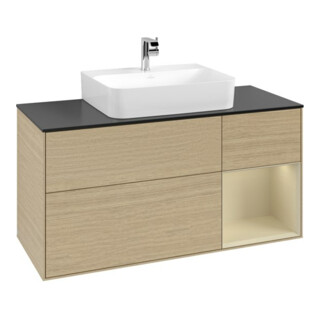 V&B Waschtischunterschrank Finion 120cm, Pl b m, Rg re si Gr m Lac, Oa ven