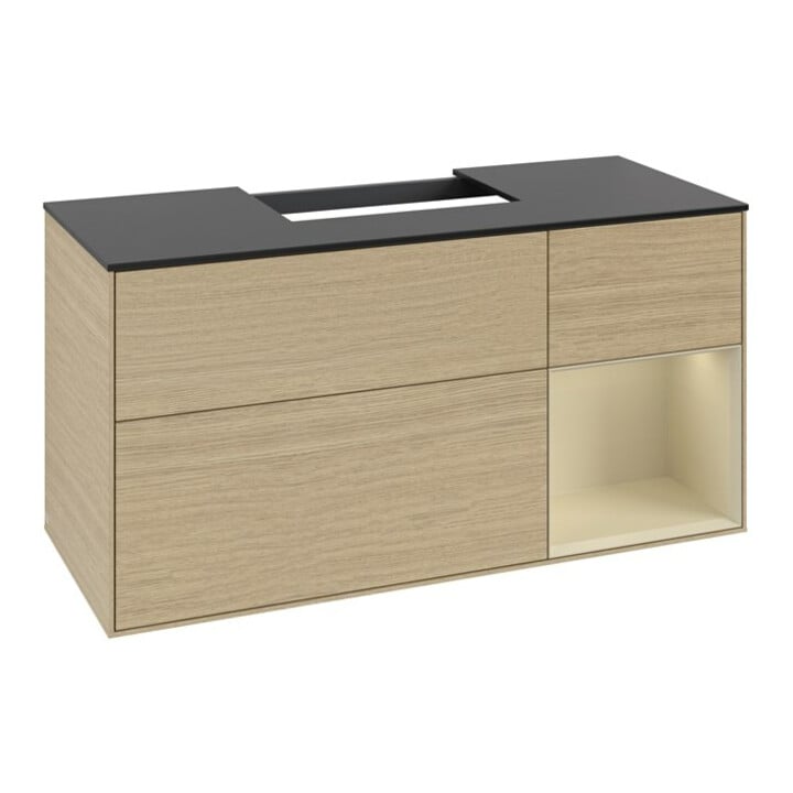 V&B Waschtischunterschrank Finion 120cm, Pl b m, Rg re si Gr m Lac, Oa ven