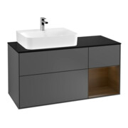 V&B Waschtischunterschrank Finion 120cm, Pl b m, Rg re wal ven, Anthrac. m
