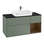V&B Waschtischunterschrank Finion 120cm, Pl b m, Rg re wal ven, Oli. m Lac