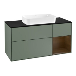 V&B Waschtischunterschrank Finion 120cm, Pl b m, Rg re wal ven, Oli. m Lac