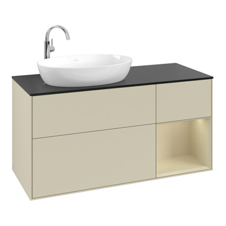 V&B Waschtischunterschrank Finion 120cm, Pl b m, Rg si G m La, si Gr m Lac