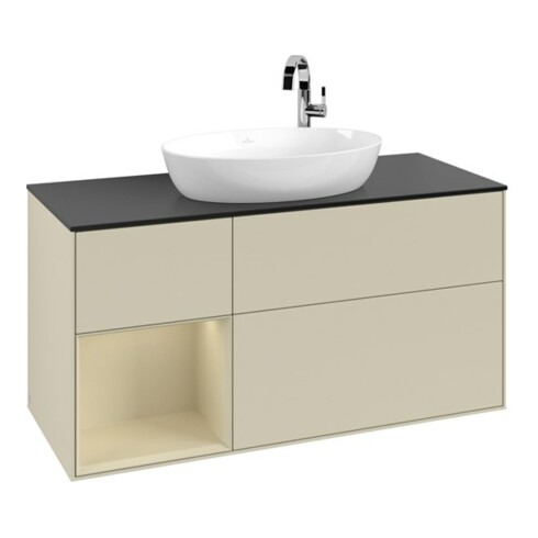 V&B Waschtischunterschrank Finion 120cm, Pl b m, Rg si G m La, si Gr m Lac