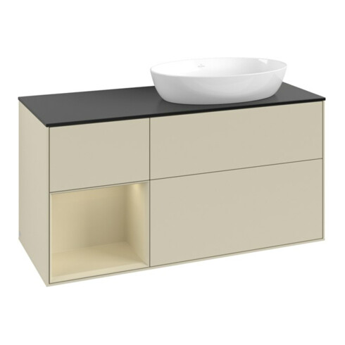 V&B Waschtischunterschrank Finion 120cm, Pl b m, Rg si G m La, si Gr m Lac