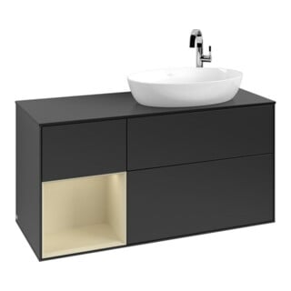 V&B Waschtischunterschrank Finion 120cm, Pl b m, Rg si Gr m Lac, bla m Lac