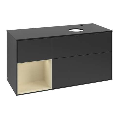 V&B Waschtischunterschrank Finion 120cm, Pl b m, Rg si Gr m Lac, bla m Lac