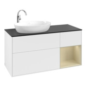 V&B Waschtischunterschrank Finion 120cm, Pl b m, Rg si Gr m Lac, wh. m Lac