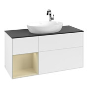 V&B Waschtischunterschrank Finion 120cm, Pl b m, Rg si Gr m Lac, wh. m Lac
