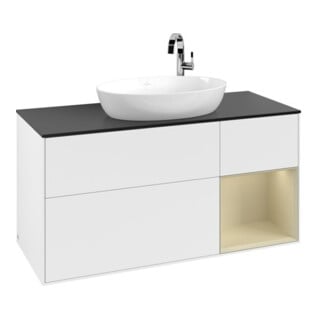V&B Waschtischunterschrank Finion 120cm, Pl b m, Rg si Gr m Lac, wh. m Lac